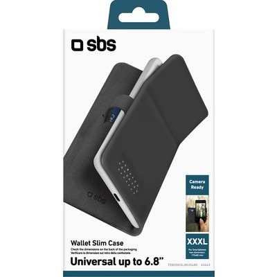 Custodia universale SBS bookslim per smartphone con linguetta magnetica fino a 6,8