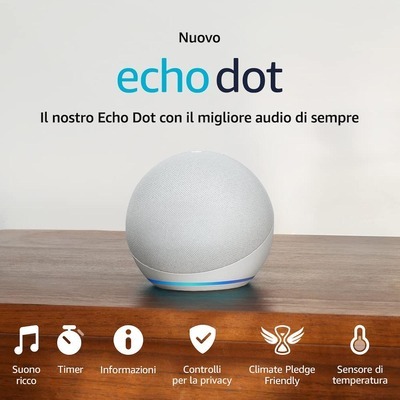 Diffusore Amazon Echo Dot 5° generazione bianco