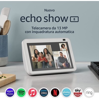Diffusore Amazon Echo Show 8 white bianco