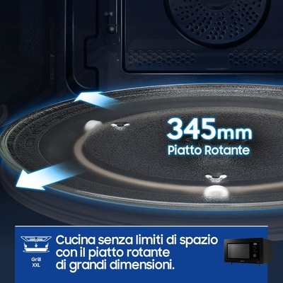 Forno microonde Samsung MC32DG7646KKE1 capacità 32 Litri con cottura ad aria a vapore e connesione Wi-Fi black nero