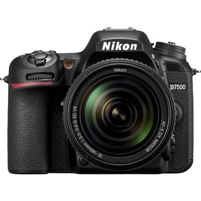 Fotocamera Nikon D7500 AF-S18-140 F/3.5-5.6G ED VRreflex colore nero sensore APS-C DA 20 megapixel