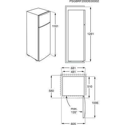 ELECTROLUX réfrigérateur-congélateur double porte LTB1AF14W0 Série 500  Coldsense - Amoble Design
