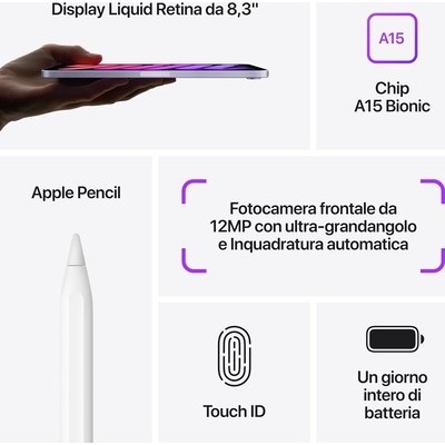 iPad mini 6 Apple Wi-Fi 64GB purple 6 generazione