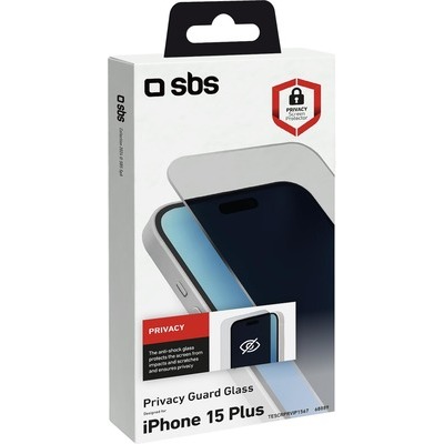 iPhone Screenglass SBS full cover privacy per iPhone 15 Plus