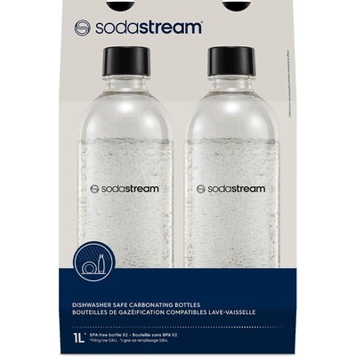 Sodastream 2 Bottiglie Fuse da 1 litro Lavabili in lavastoviglie, plastica  per Pet, 17,4 x 8,6 x 28,1 cm, 2 unità & Concentrato per Preparazione di