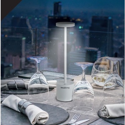 Lampada LED da tavolo ricaricabile Innoliving INN-094W white bianco