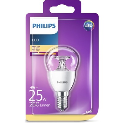 Lampadina Philips LED Sfera chiara E14 25W