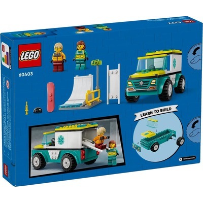 Lego City Ambulanza di emergenza e snowborder