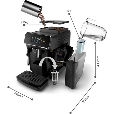 Macchina caffè espresso automatica Philips EP0820/00 black nero