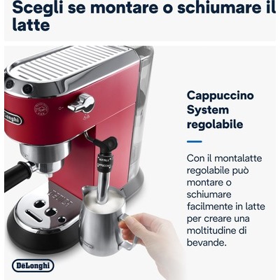 Macchina Caffè' Espresso De'Longhi EC 685R rosso opaco
