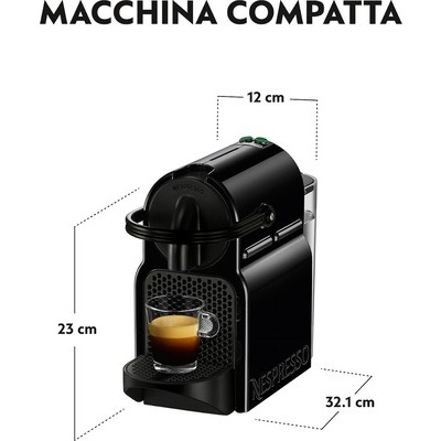 Macchina caffè Nespresso De'Longhi EN80.BAE Inissia e aeroccino nero