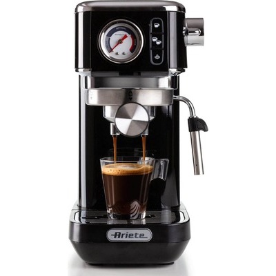 Macchina caffe' espresso Ariete 138112 Metal slim con manometro black nero