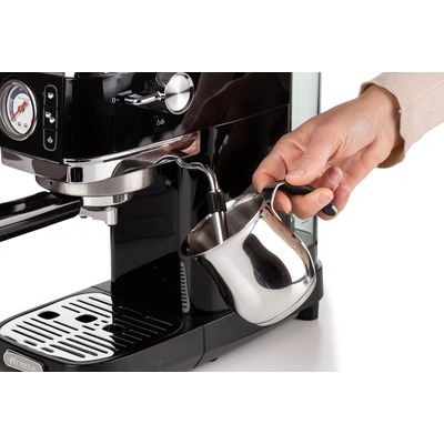 Macchina caffe' espresso Ariete 138112 Metal slim con manometro black nero
