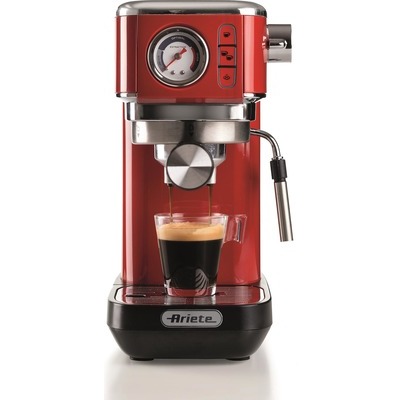 Macchina caffe' espresso Ariete 138113 Metal slim con manometro red rosso