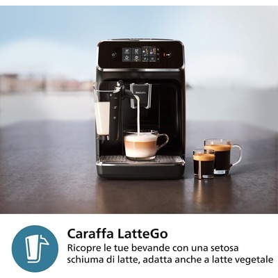 Macchina caffe' espresso automatica Philips EP2230/10 con caraffa latte go
