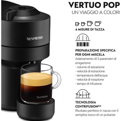 Macchina caffe' Nespresso De'Longhi Vertuo Pop ENV90.B black nero