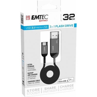 Memoria dual micro USB Emtec 3.1 32 GB