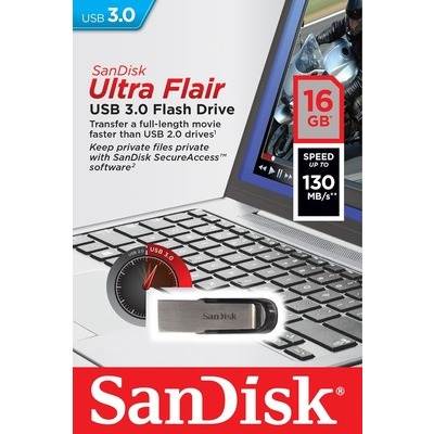 Memoria USB San Disk 16 GB Ultra Flair