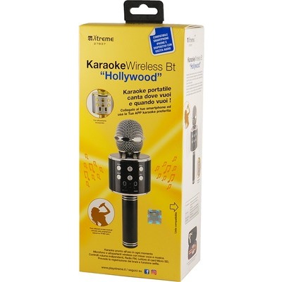 Microfono Karaoke XTREME 27837PK rosa Hollywood Bluetooth