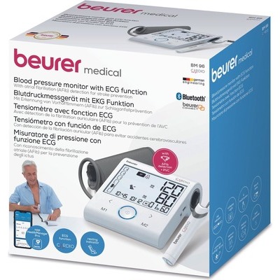 Misura pressione Beurer BM96 da braccio con accessorio dedicato per Elettrocardiogramma tecnologia bluetooth