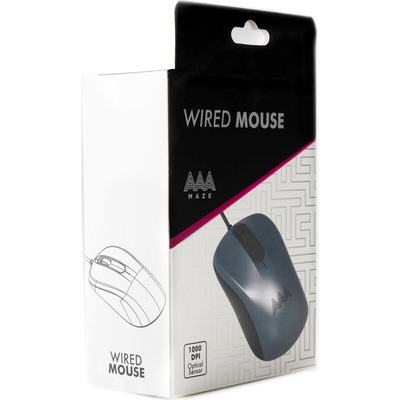 Mouse AAAmaze con filo 3D USB grigio AMIT0026G