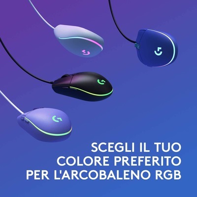Mouse gaming Logitech G203 lilla