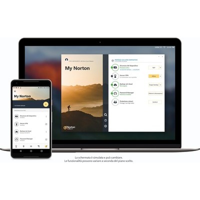 Norton 360 Premium 2020, 10 Dispositivi Licenza di 1 anno con rinnovo automatico, Secure VPN e Password Manager, PC, Mac, tablet e smartphone CARD Download version