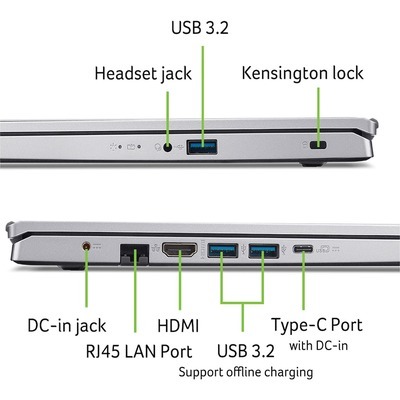 Notebook Acer Aspire 3 A315-44P-R9GX silver