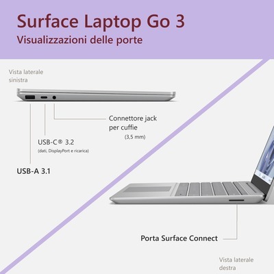Notebook Microsoft Surface Laptop GO 3 I5 16/256GB
