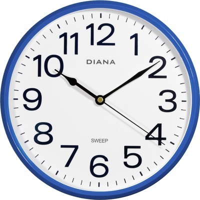 Orologio da muro Diana 111739 movimento silenzioso diametro 255mm blu