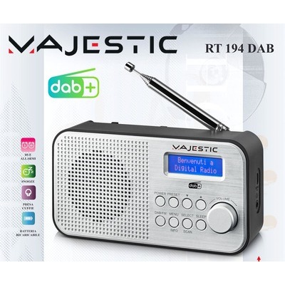 Radio portatile Majestic RT194DAB colore bianco/nero