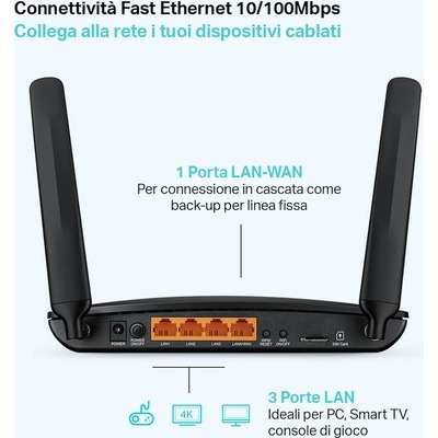 Router TP-Link AC1200 4G LTE Wi-Fi dual band MR400 V3