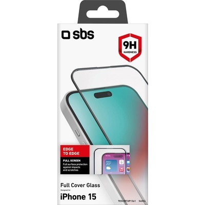 Screen Protector SBS Full Cover vetro temperato per iPhone 15