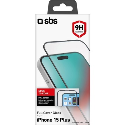 Screen Protector SBS Full Cover vetro temperato per iPhone 15 Plus
