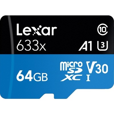 SD Micro Lexar 633x 64GB con adattatore