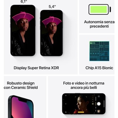 Smartphone Apple iPhone 13 128GB nero