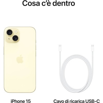 Smartphone Apple iPhone 15 128GB Yellow giallo