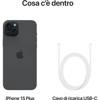 Smartphone Apple iPhone 15 Plus 512GB Black nero