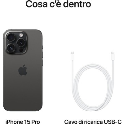 Smartphone Apple iPhone 15 Pro 128GB Black Titanium titanio nero