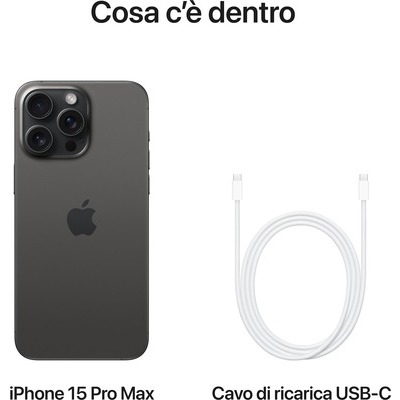 Smartphone Apple iPhone 15 Pro Max 512GB Black Titanium titanio nero