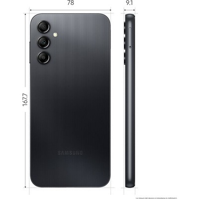 Smartphone Samsung Galaxy A14 4+128GB black nero