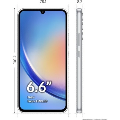Smartphone Samsung Galaxy A34 5G 6+128GB aura silver