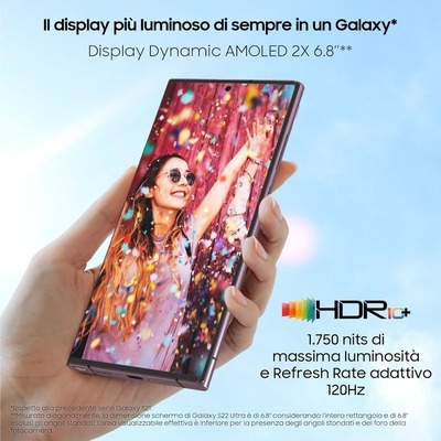 Smartphone Samsung Galaxy S22 Ultra 128GB bianco