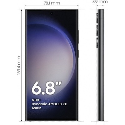 Smartphone Samsung Galaxy S23 Ultra 256GB phantom black nero