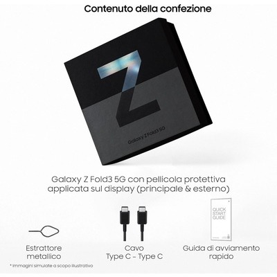 Smartphone Samsung Galaxy Z Fold 3 5G 256GB black nero
