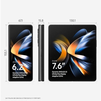 Smartphone Samsung Galaxy Z Fold 4 256GB black nero