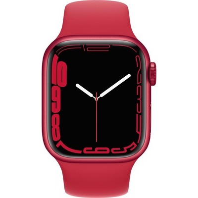 Smartwatch Apple Watch Serie 7 GPS cassa 41mm in alluminio rosso con cinturino sport rosso