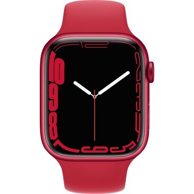 Smartwatch Apple Watch Serie 7 GPS cassa 45mm in alluminio rosso con cinturino sport rosso