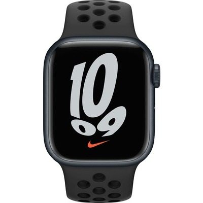 Smartwatch Apple Watch Serie 7 GPS+cellular cassa 41mm in alluminio nero con cinturino Nike antracite/nero
