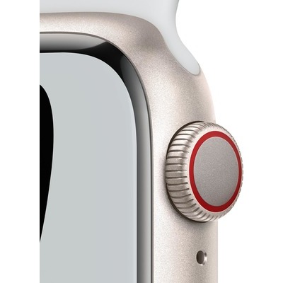 Smartwatch Apple Watch Serie 7 GPS+cellular cassa 41mm in alluminio silver con cinturino sport Nike platino/nero